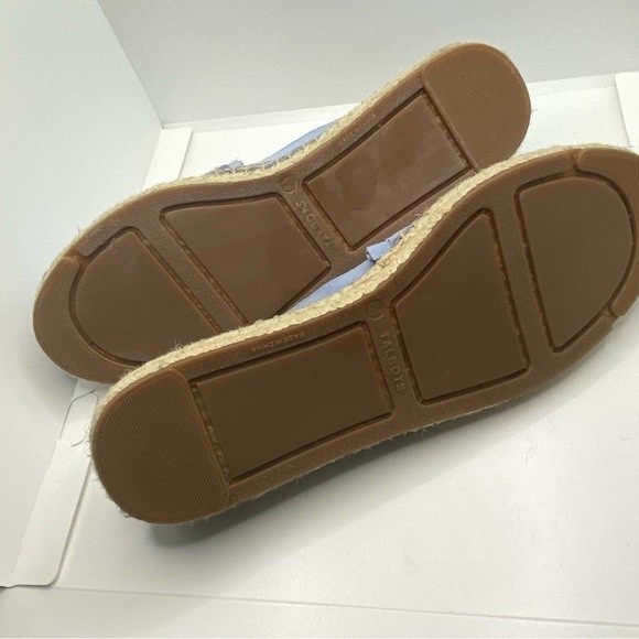 Talbots Light Blue Izzy Suede Leather Espadrille Slip On Flats 6.5 - Picture 9 of 9